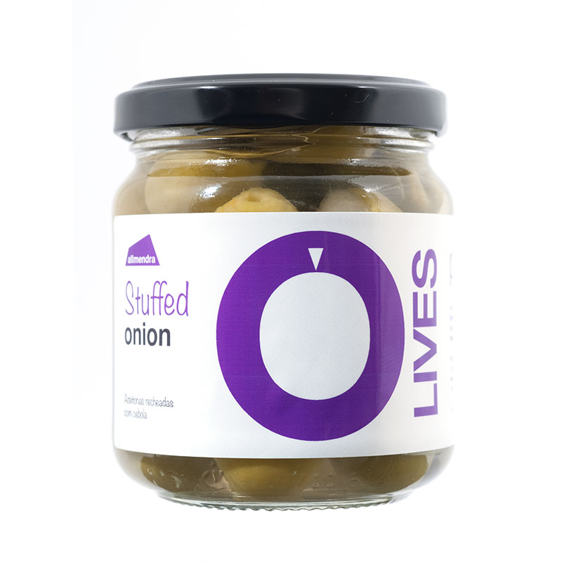 Allmendra Green Olives Stuffed W/ Onion 100g CARB PORTUGUESE